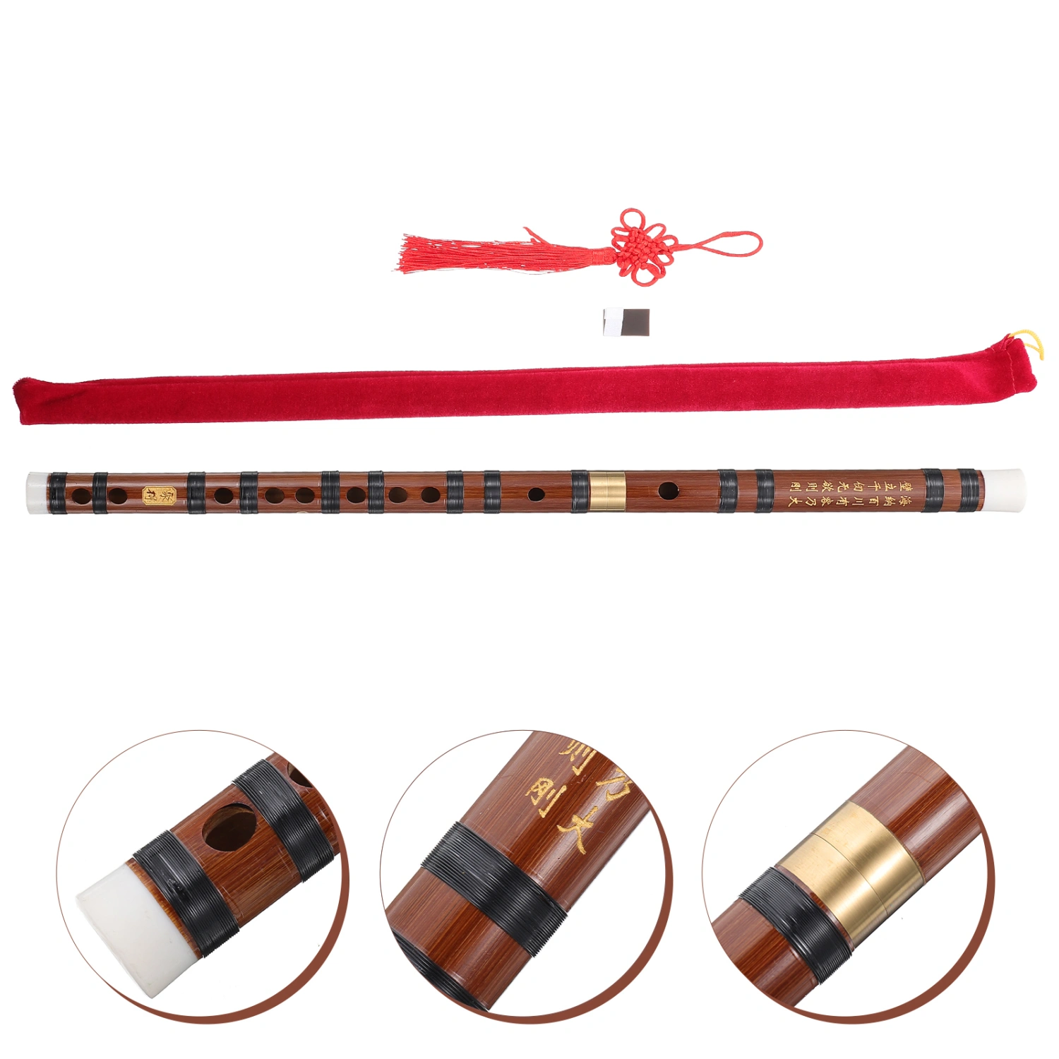 1 Set of Chinese Style Bamboo Flute Kids Adults Portable Flute for Beginner G Tone