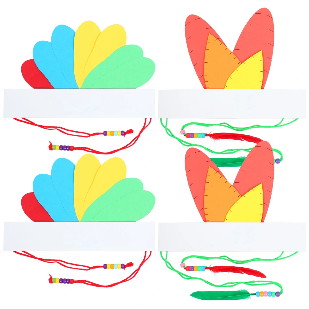 4 Sets Thanksgiving DIY Headband Decoration Party Hair Accessory for Kids Adults