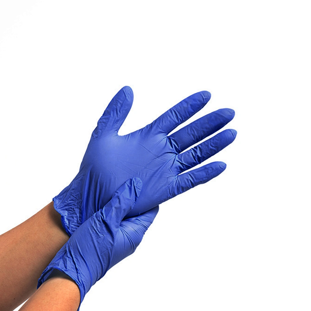 20Pcs Professional Disposable Nitrile Gloves Resistant Gloves Level 5 Hands Protection Cover Kitchen Gloves Size L(Blue)