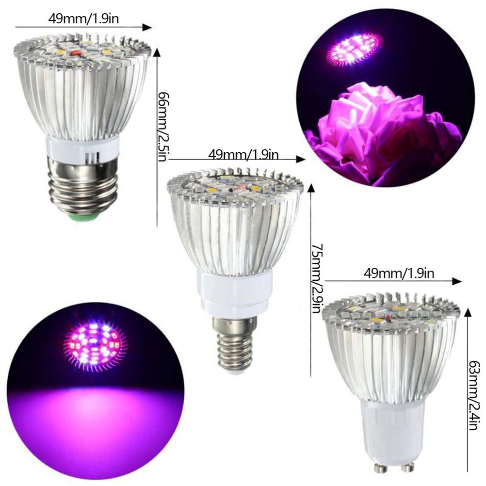 LED Plant Growth Lamp Full Spectrum Flat Spotlight E14 Grow Lights