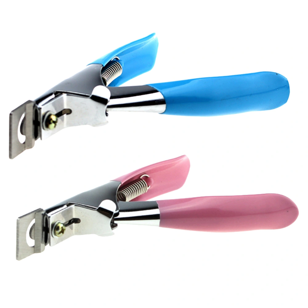 Stainless Steel Artificial Fake False Nail Tip Clipper Cutter Trimmer Manicure Pedicure Clip Tool For Salon Home Nail Art Beauty Design DIY (Random Color)