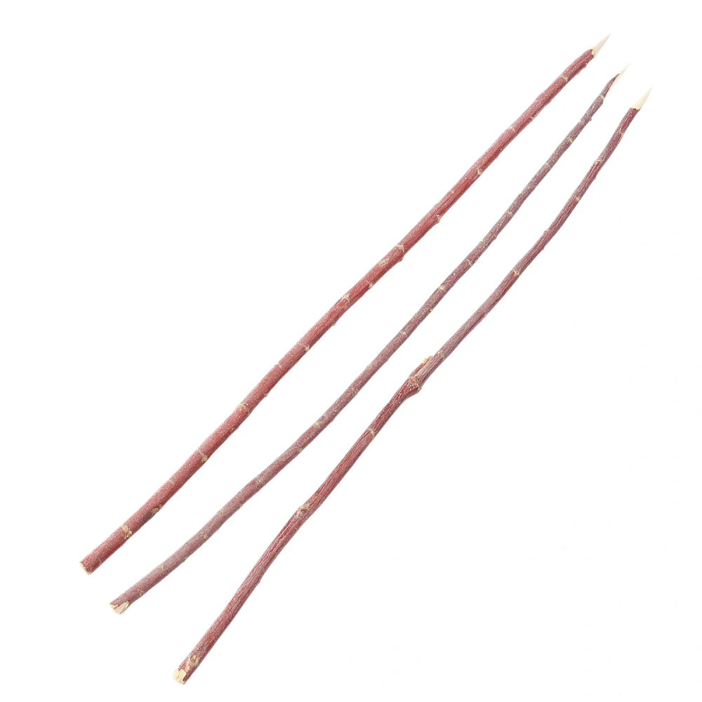 100PCS Wild Rose Willow BBQ Forks Wooden Barbecue Sticks Portable Meat String Sticks Red Willow Branches BBQ Sticks Natural Kitchen Supplies for Home Outdoor (Red)