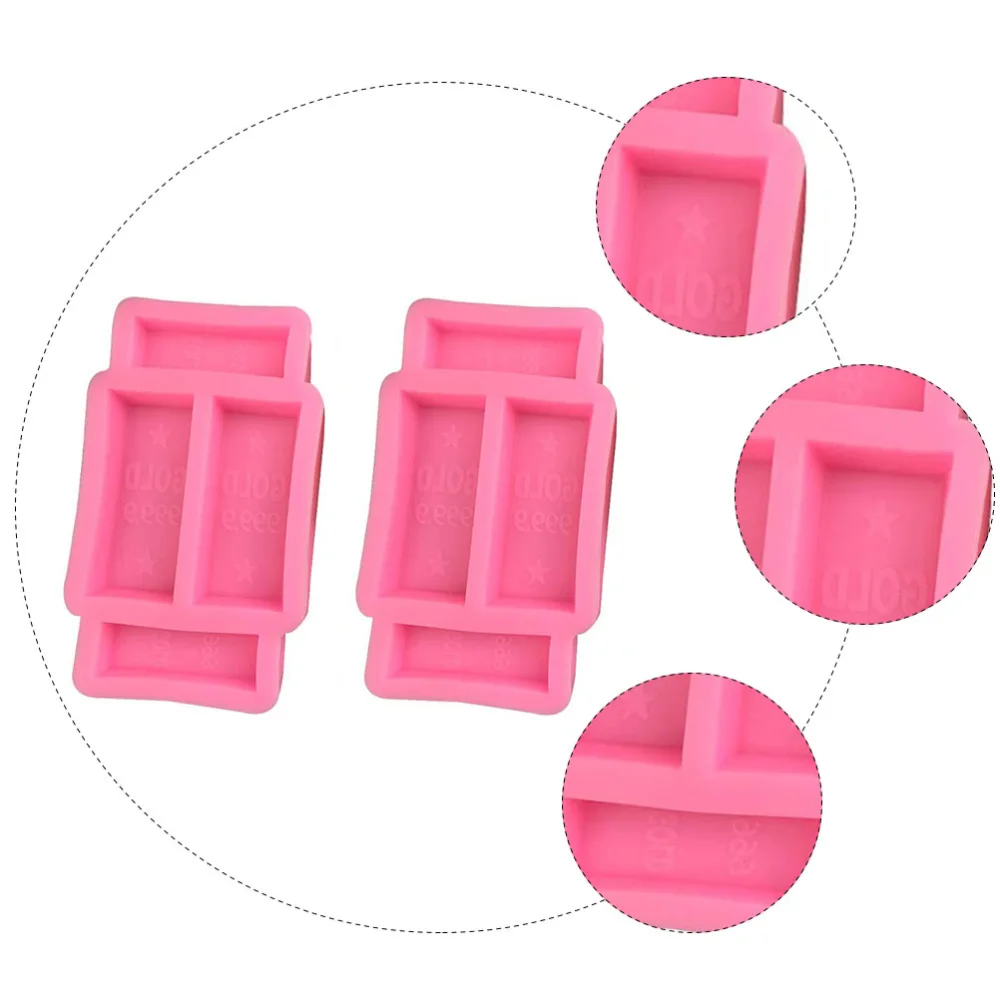 2pcs Gold Brick Silicone Mould Delicate Candy Mold Chocolate Mould for Home