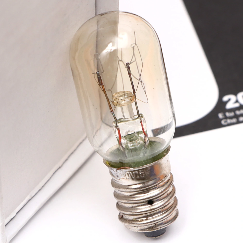 2PCS E14 220-230V Oven Light Bulb Refrigerator Fridge Light Bulb Retro Tungsten Filament Lamp Bulbs LED Bulbs (15W + 25W)