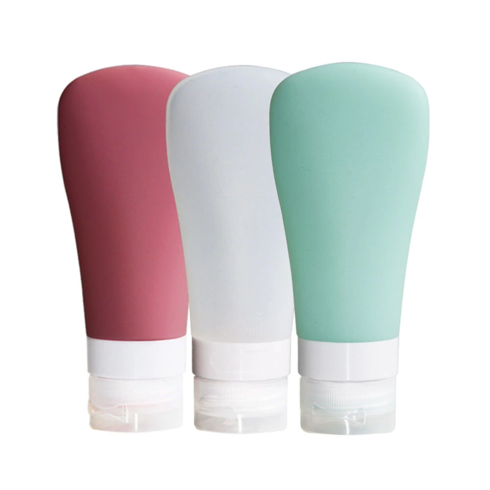 3pcs Silicone Bottles Empty Travel Bottle Cleanser Container Sanitizing Gel Holder Lotion Bottle for Outdoor