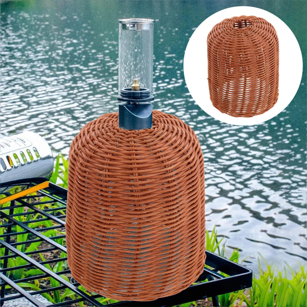 Cooking Gas Cylinder Cover Outdoor Camping Hiking Rattan Gas Tank Protector