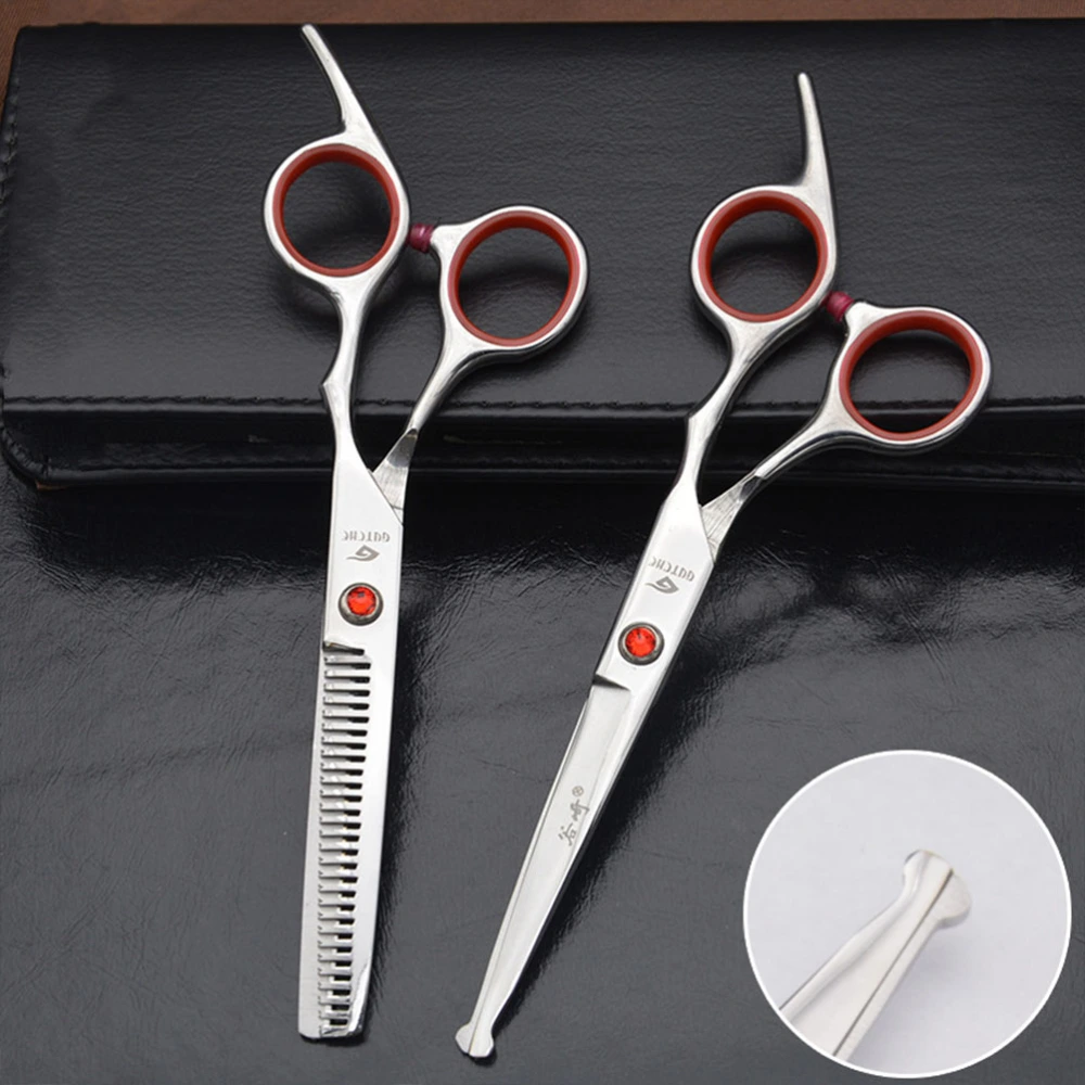 Stainless Steel Haircut Scissor Safety Straight Cut Ergonomics Handle Scissor Salon Accessories Hair Styling Tools for Barber Home DIY Hairdressing