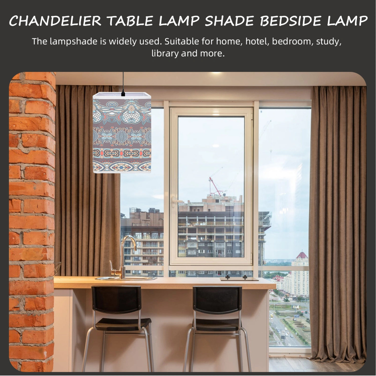 Desk Lamp Lampshade Fashion Square Lampshade Multi-function Lamp Decor