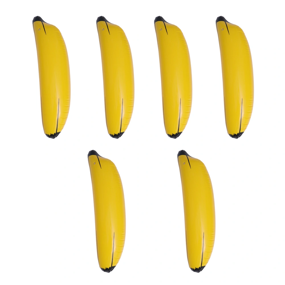 6pcs PVC Inflatable Banana Artificial Fruit Toy Model Display Props Showcase Decoration