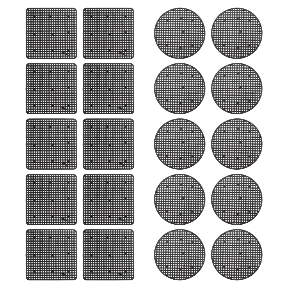 20Pcs Flowerpot Pads Hole Pads Insect Prevention Bonsai Pads for Garden (Black)