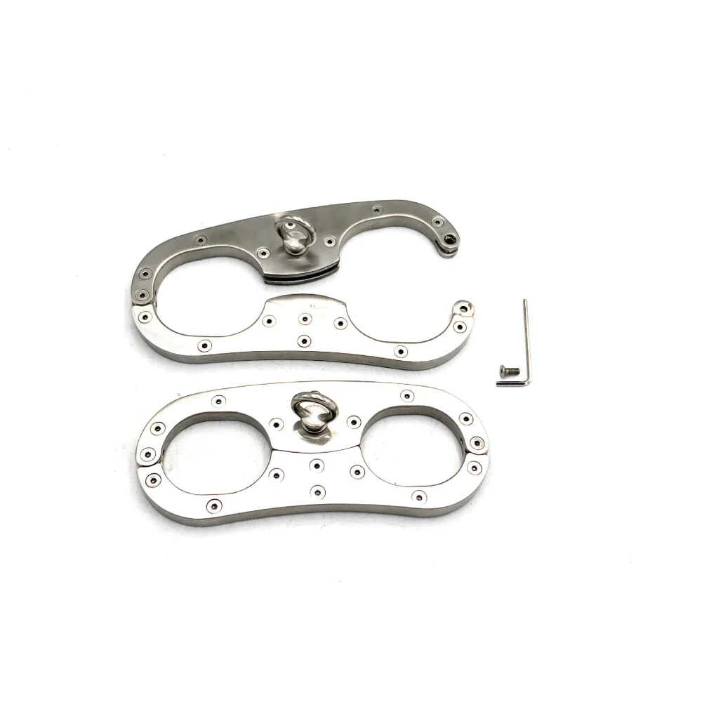 Stainless Steel Heavy Classical Fixed Handcuffs