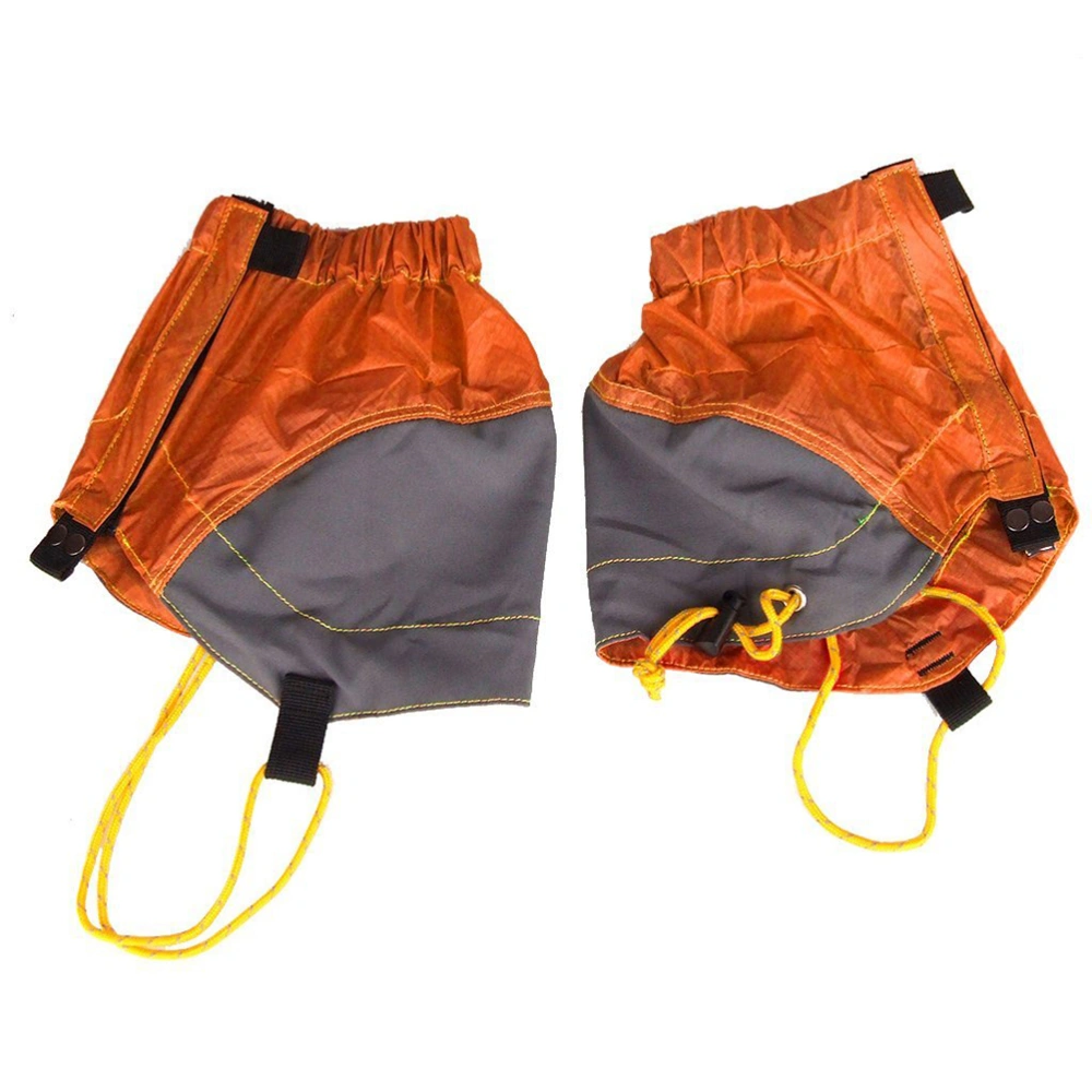 Pair of Outdoor Waterproof Ankle Walking Gaiters Hiking (Orange)