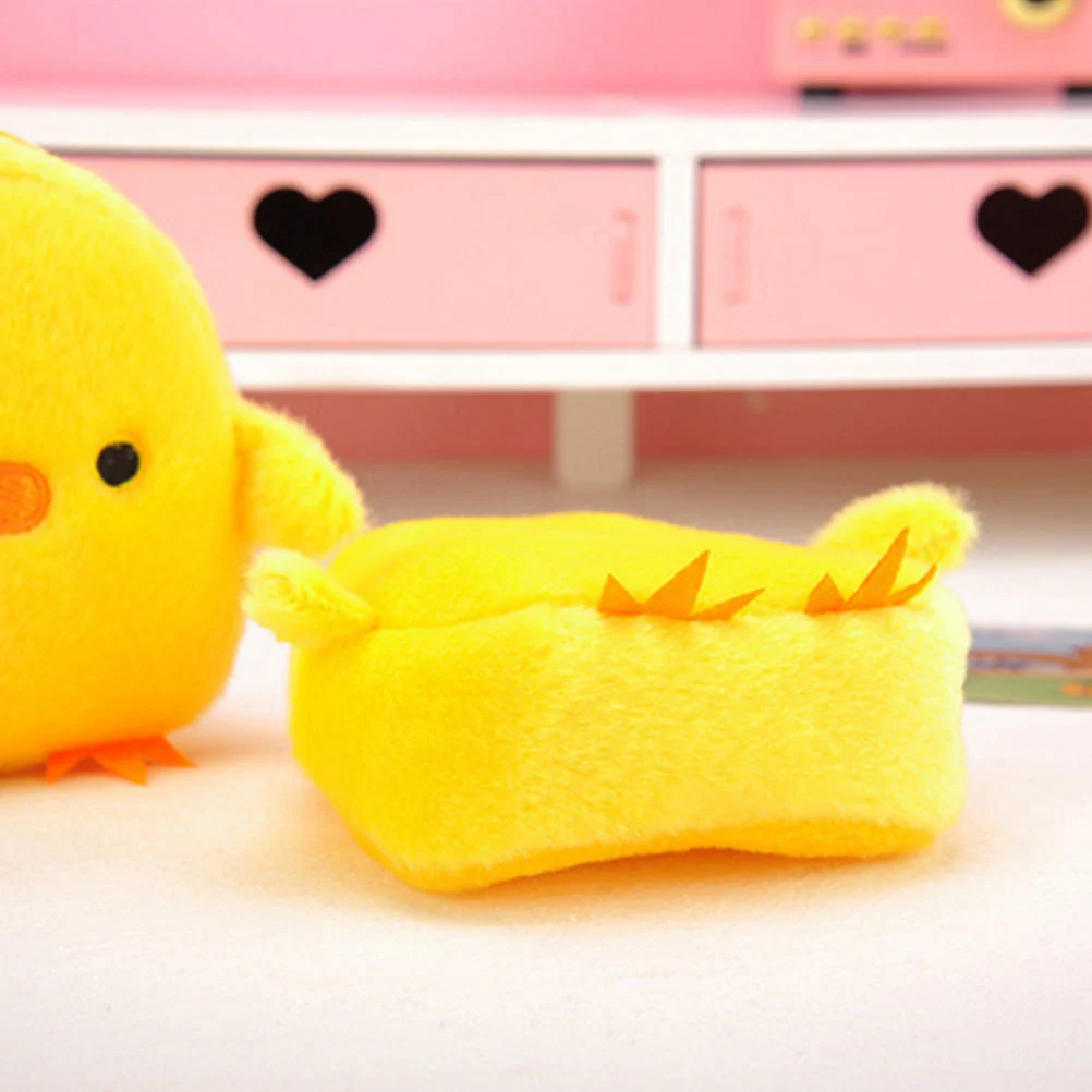 6Pcs Lovely Small Yellow Chicken Coin Purses Easter Chick Shape Change Purses