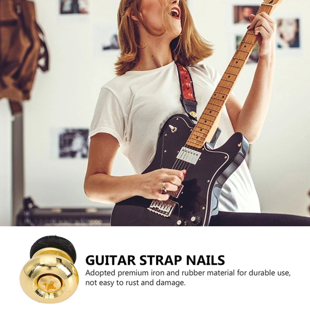 1 set of Guitar Straps Buttons Guitar Strap Nails Guitar Strap Buckle Guitar Supplies