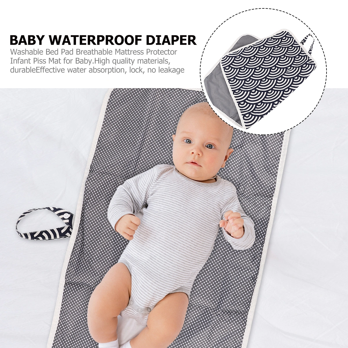 Washable Bed Pad Breathable Mattress Protector Infant Piss Mat for Baby
