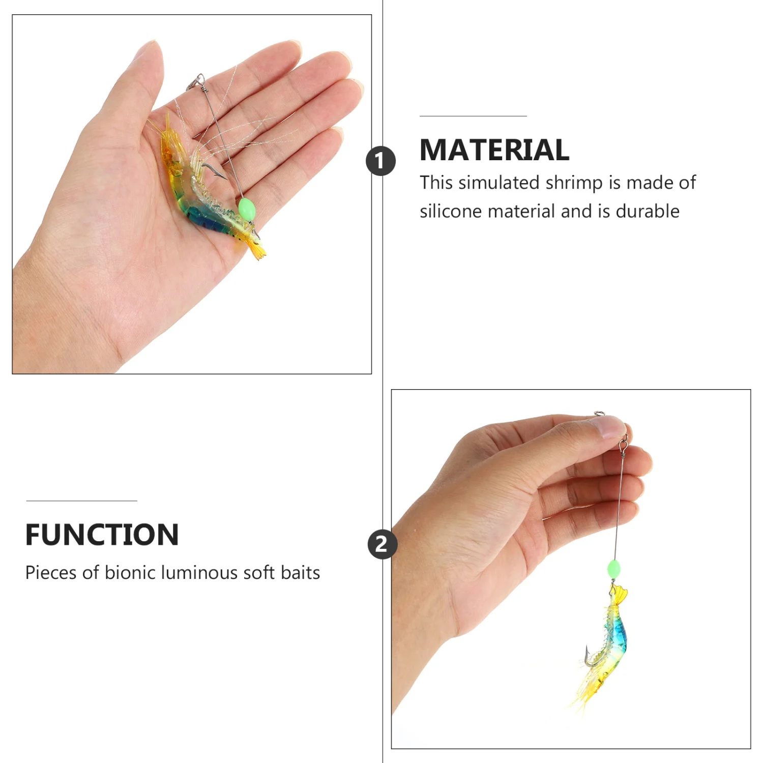 5Pcs Simulated Fishing Baits Artificial Fishing Baitss Fake Lures Bionic Baits (Random Color)