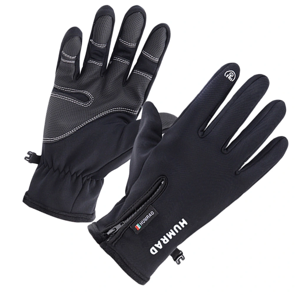 1 Pair Windproof Gloves Cycling Gloves Winter Gloves Touch Screen Gloves