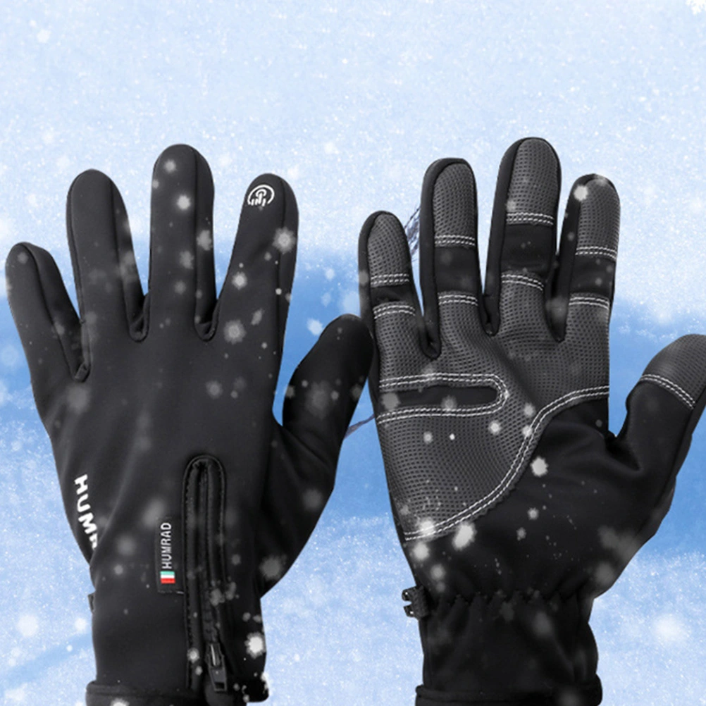 1 Pair Windproof Gloves Cycling Gloves Winter Gloves Touch Screen Gloves