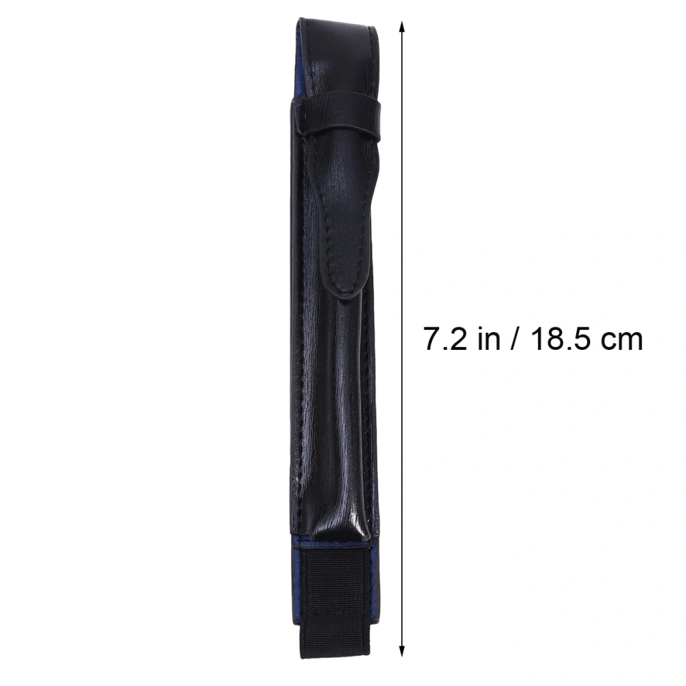 PU Capacitive Stylus Bag Anti-Lost Anti-Fallen Pen Bag Storage Bags for Man Woman (Black)