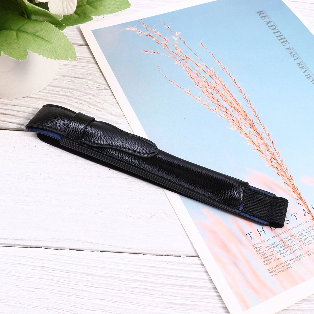 PU Capacitive Stylus Bag Anti-Lost Anti-Fallen Pen Bag Storage Bags for Man Woman (Black)