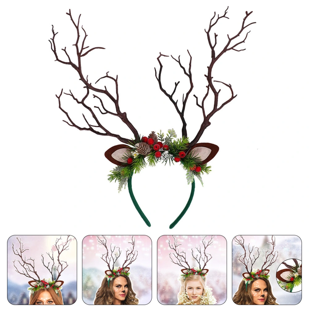 1pc Premium Adorable Headpiece Xmas Branch Hair Decor Cosplay Hair Accessory