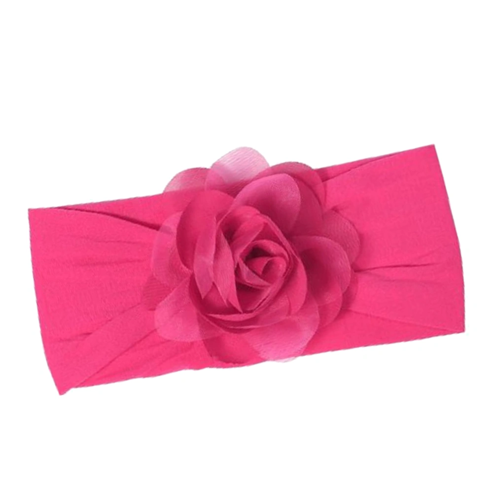 Red Chinese Rose Hair Band Elastic Headbands Baby Headwraps Lovely Headdress Hair Accessories for Baby Kids Toddler