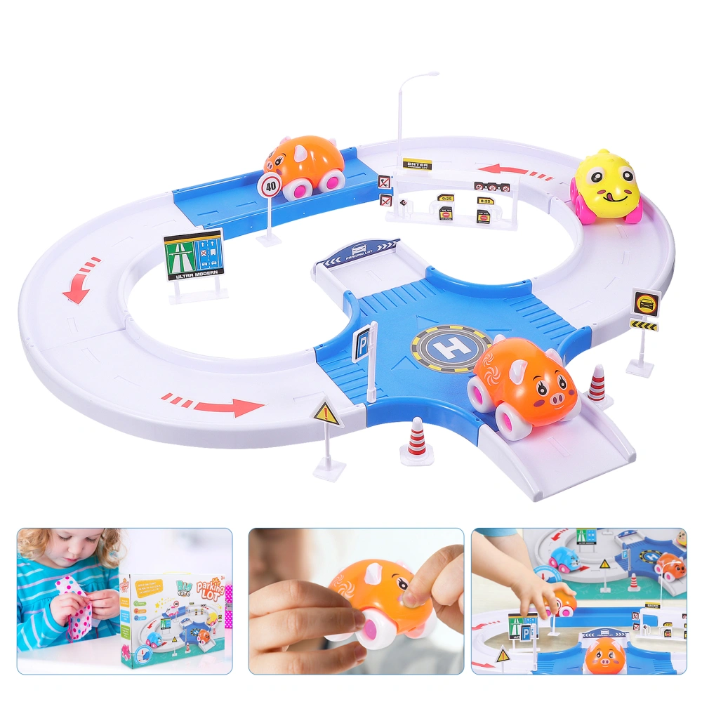 1 Set Truck Parking Lot Plaything Animal Track Racing Car Toy Educational Toy