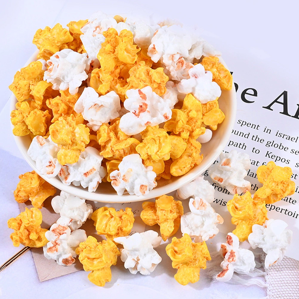 50Pcs Miniature Fake Popcorn Faux Popcorn Prop Popcorn Model Simulated Popcorn