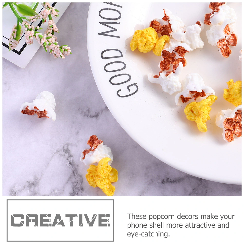 50Pcs Miniature Fake Popcorn Faux Popcorn Prop Popcorn Model Simulated Popcorn