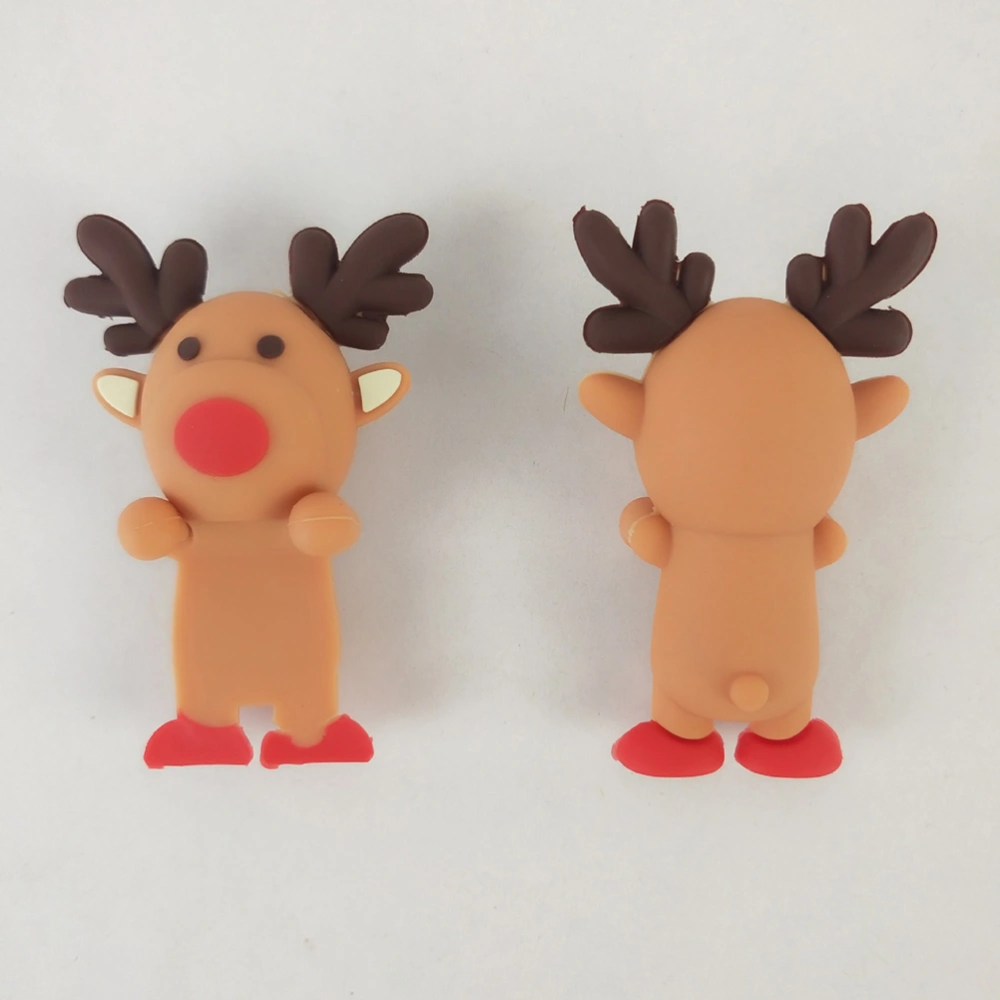 1 Pc Cartoon Silicone Doll Funny Cartoon 3D Stereo Elk Toy Phone Case Accessories Lovely Crouching Doll for Phone Cover