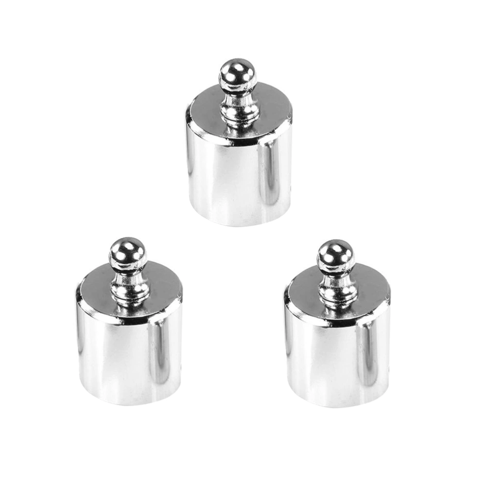 3PCS 50g Steel Calibration Weight Steel Digital Scale Balance for Digital Jewellery Scale Science (Silver)