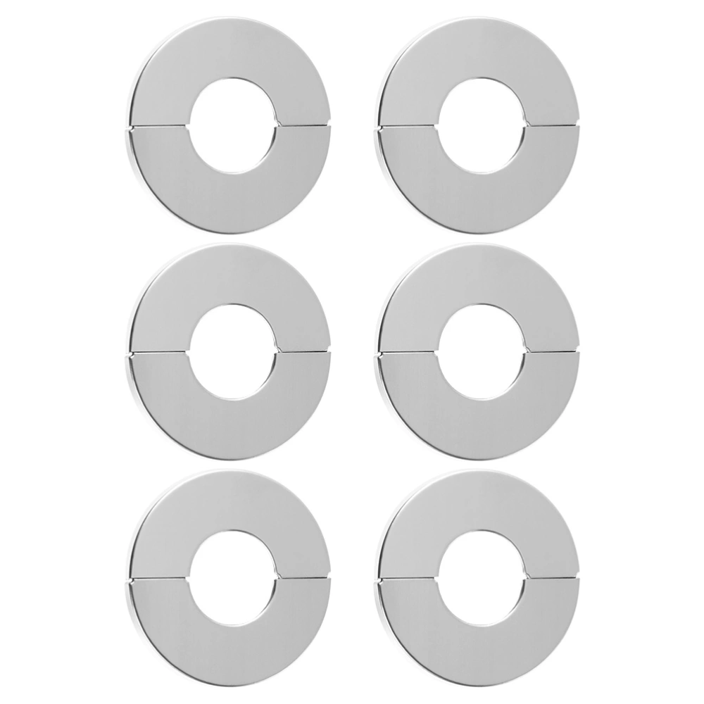 6pcs Stainless Steel Pipe Covers Chic Pipeline Hole Covers Wall Hole Decor Cover