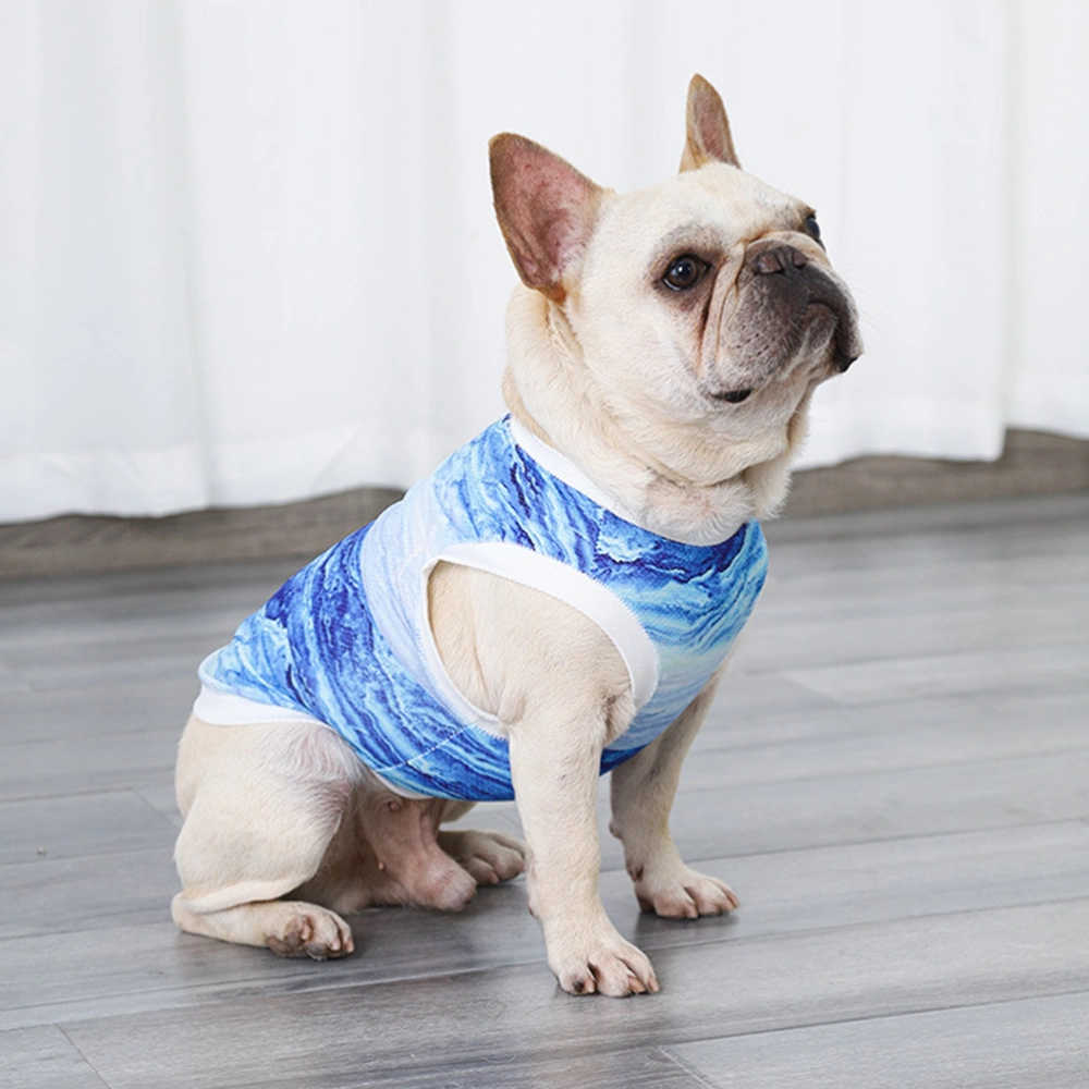 Pet Vest Simple Practical Small Cooling Vest Dog Cooling for Pet Dog Animal (Size S, Sky-blue)