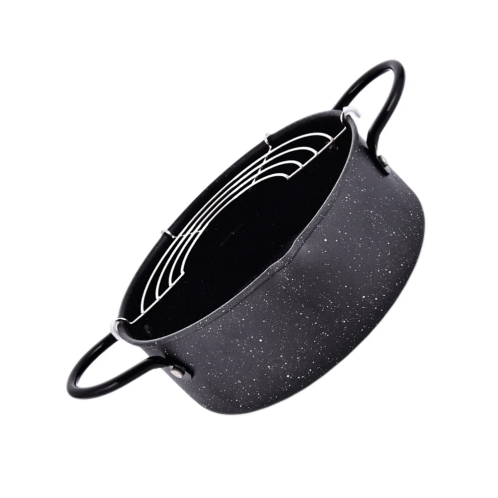 1PC Frying Pot Frying Pan Small Fryer Tempura Chicken Wings with Filter for Home Kitchen Induction Cooker Gas Stove