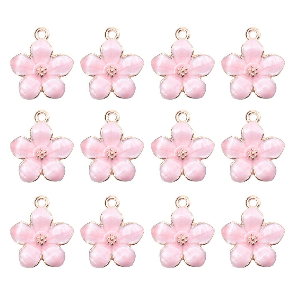 30Pcs Metal Alloy Flower Pendant Flower Charm Jewelry Making Findings Accessory