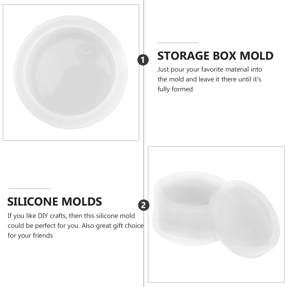 1pc DIY Crystal Epoxy Mold Storage Box Container Casting Mold DIY Box Supply