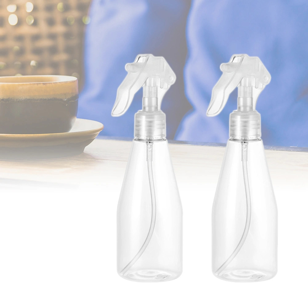 3pcs Plastic Spray Bottle Transparent Multi-function Refillable Bottle for Make Up Hair Cut Green Plants