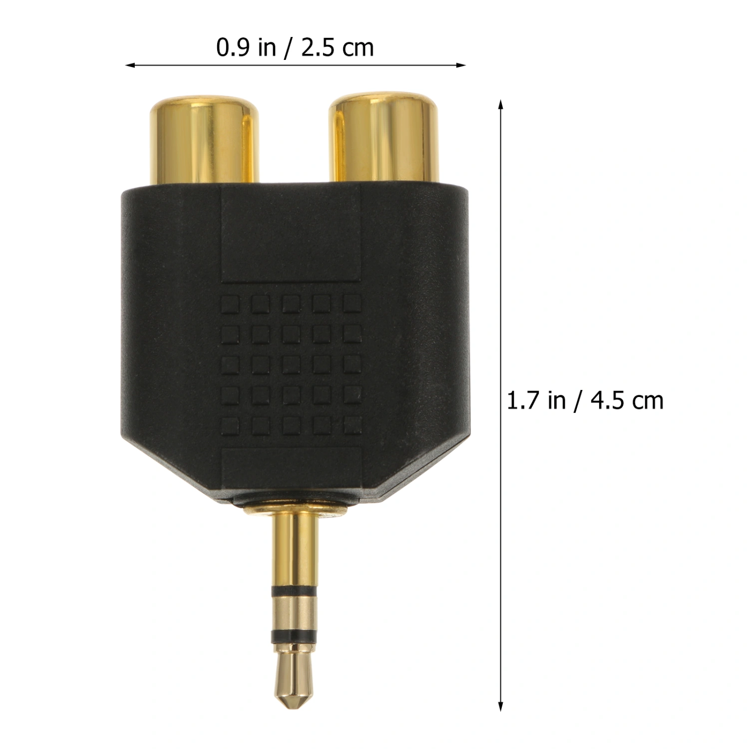 8pcs 3.5mm Male to 2 RCA Female Connector Adapter Stereo Jack Y Splitter