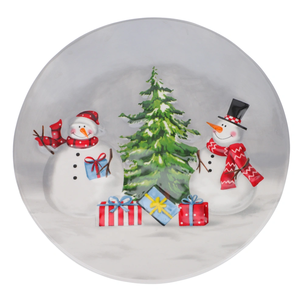 1pc Nordic Country Christmas Dessert Dish Ceramic Western Food Steak Plate