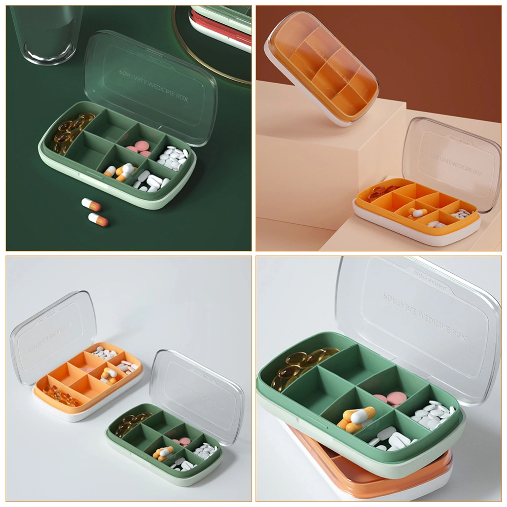 2 Pcs Portable Pill Storage Boxes Practical Medicine Box Travelling Pill Boxes