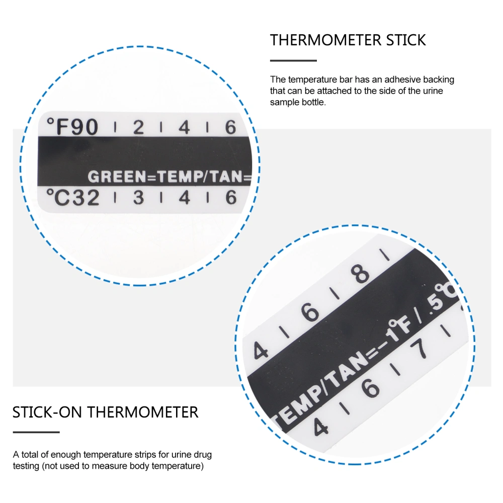 20pcs Urine Temperature Strips Stick-on Thermometer Practical Thermometer Strips