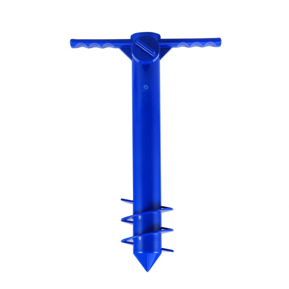 Beach Umbrella Sand Ground Anchor Spike Umbrella Stretch Stand Holder for Fishing Pole Sun Beach Garden Patio (Blue)