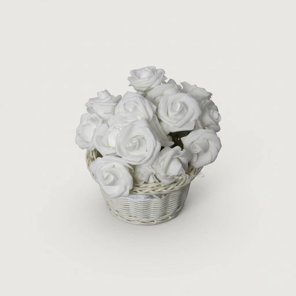 1.5M Rose Flower LED String Light 10-LED Battery Operated Light String for Festival Halloween Christmas Party Wedding (Warm White Light)