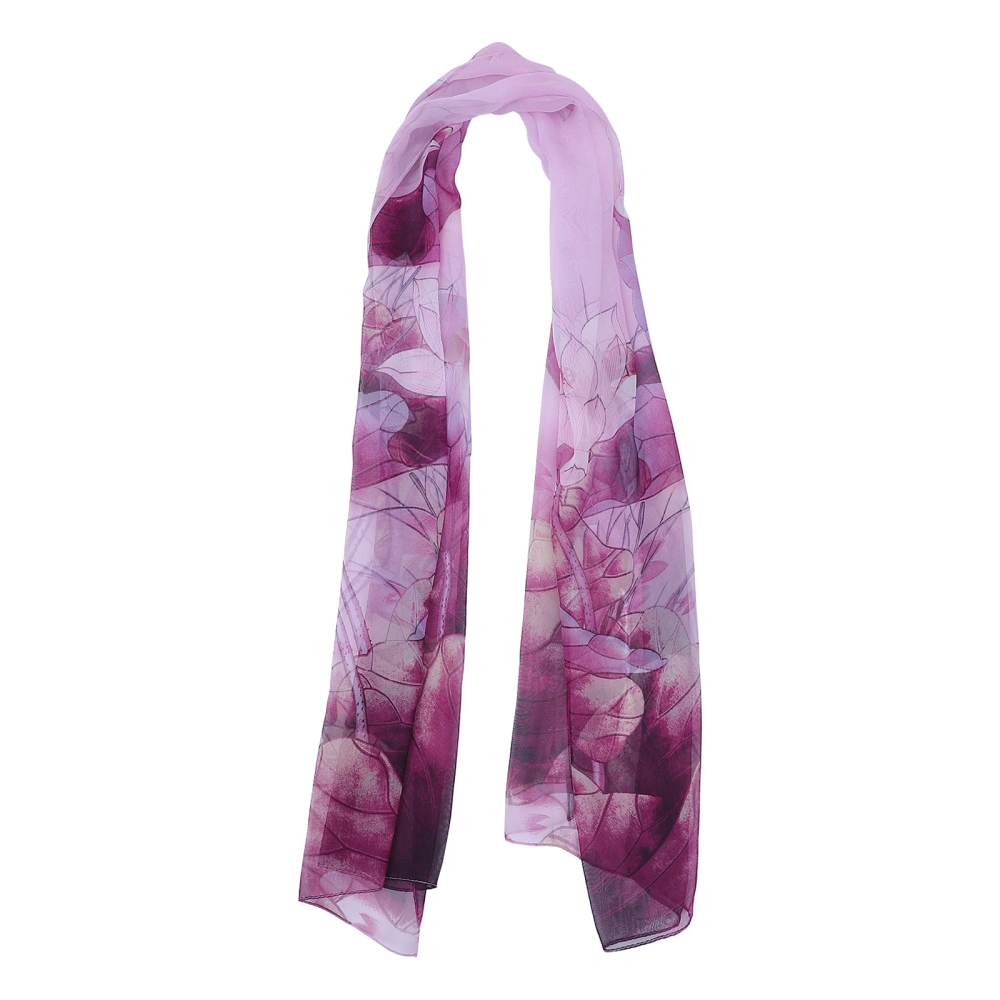 1Pc Beautiful Cozy Scarf Fashion Thin Scarf Lotus Pattern Scarf for Women