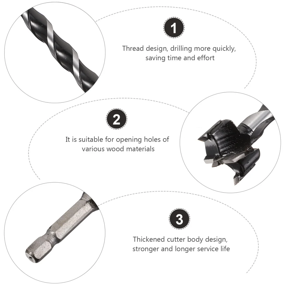 Hole Opener Woodworking Drill Bit Boring Hole Saws Cutter Tool Flat Drill Bit