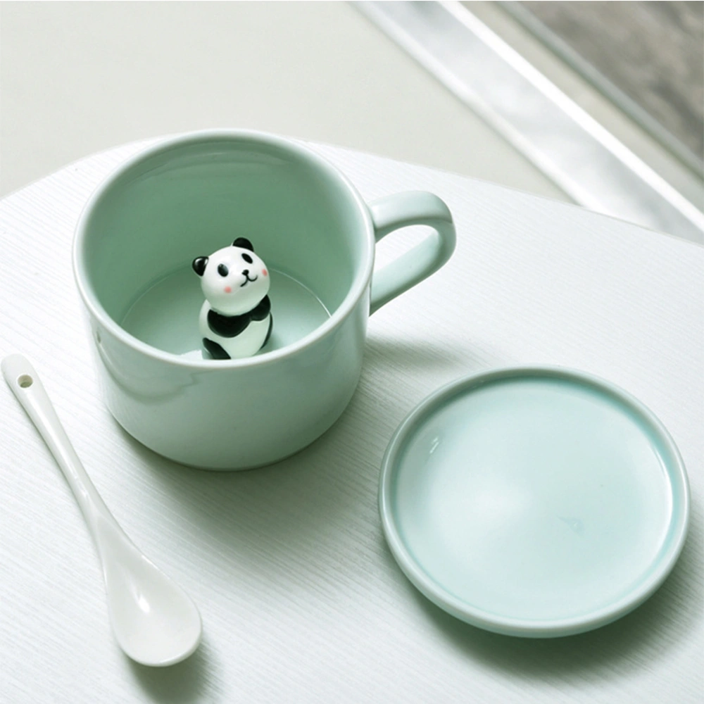 3 Pcs 3D Stereoscopic Porcelain Cups Hand Drawn Animal Mug Cups Coffee Cups for Coffee Tea 201-300ml