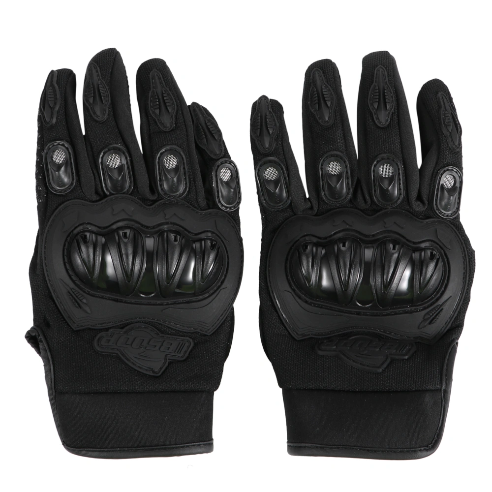 1 Pair Cycling Gloves Outdoor Breathable Glove Anti-skid Riding Gloves (Black)