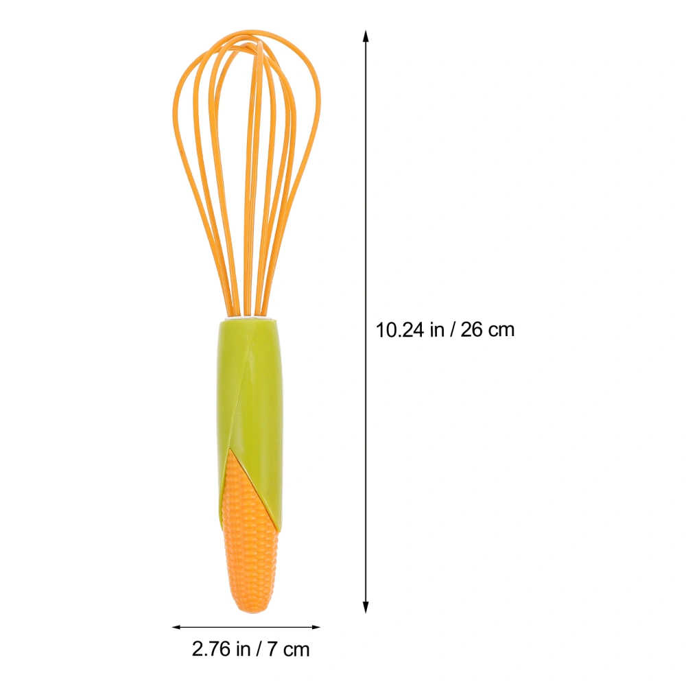 2pcs 10 Inches Silicone Rotary Egg Beater Manual Eggbeater Cream Whisk Butter Blender Dough Mixer for Kitchen Home (Orange)