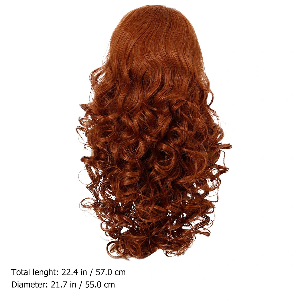 Women Water Wave Wig Lady Long Curly Wig Daily Party Artificial Fiber Wig