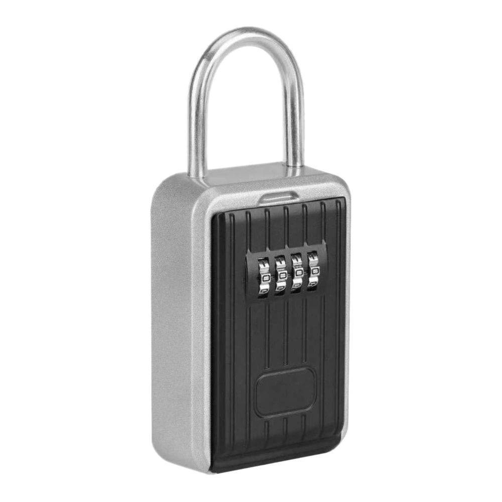 Installation-free Key Lock Box with Hook Aluminum Alloy Key Storage Lock Case